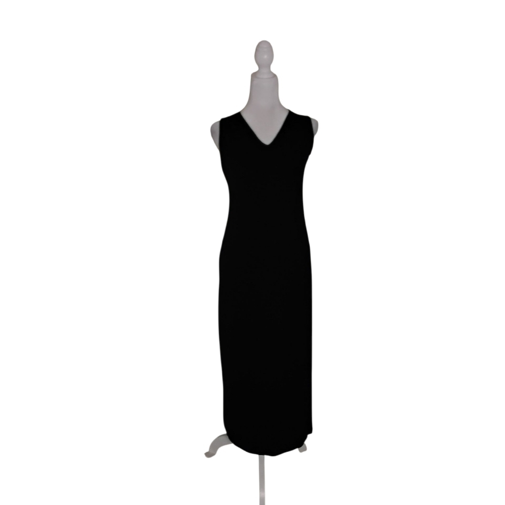 Belle By Kim Gravel  Women's XXS Black Sleeveless V-neck Stretch Tank Maxi Dress